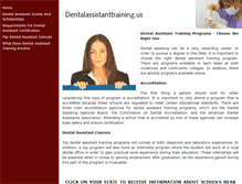 Tablet Screenshot of dentalassistanttraining.us